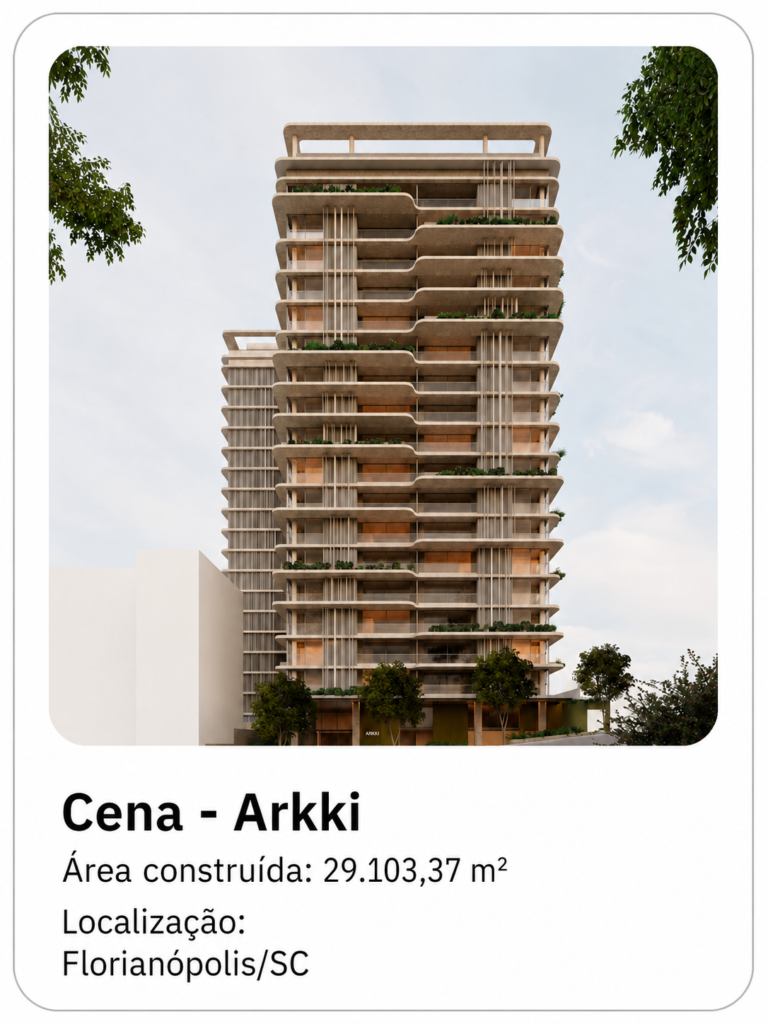 Empreendimento Cena - Arkki: 29.103,37 m² construídos em Florianópolis/SC