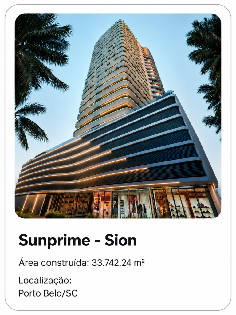 Empreendimento Sunprime - Sion: 33.742,24 m² construídos em Porto Belo/SC