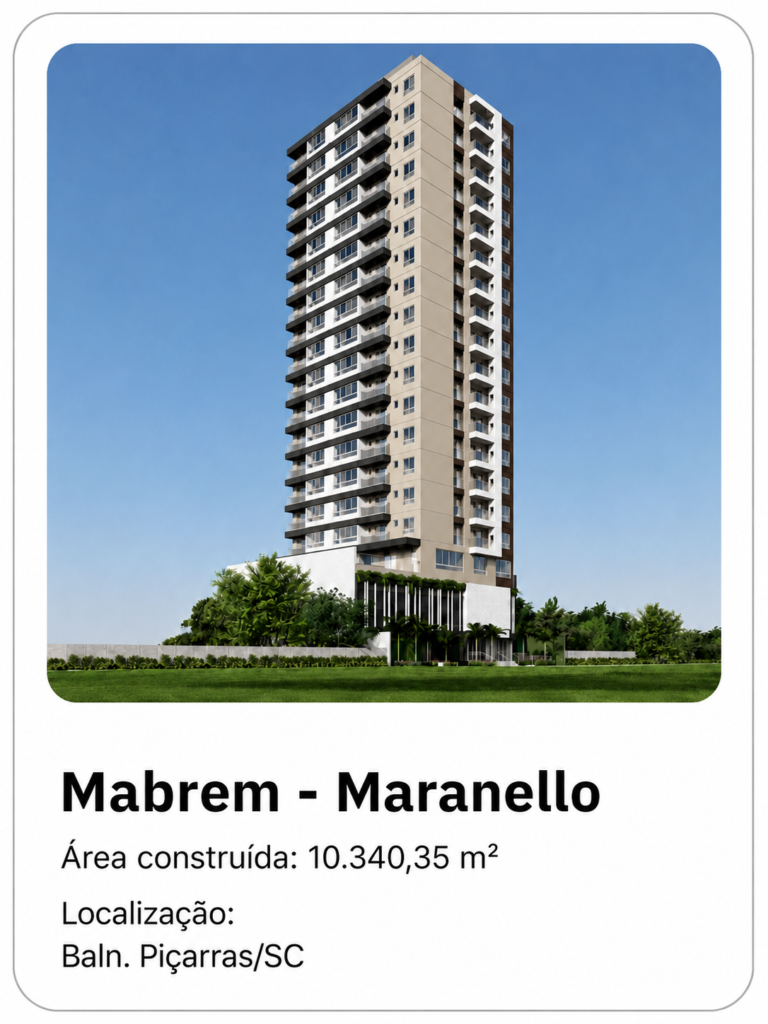 Empreendimento Mabrem - Maranello: 10.340,35 m² construídos em Balneário Piçarras/SC