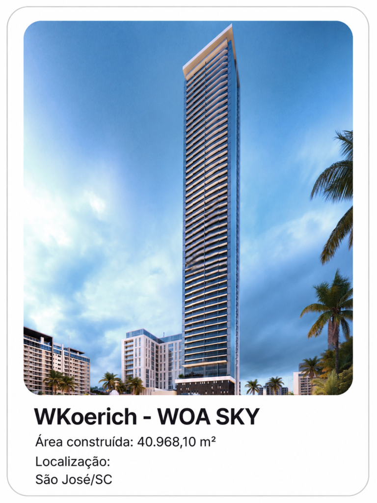 Empreendimento WKoerich - WOA SKY: 40.968,10 m² construídos em São José/SC