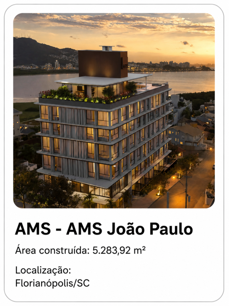 Empreendimento AMS - AMS João Paulo: 5.283,92 m² construídos em Florianópolis/SC