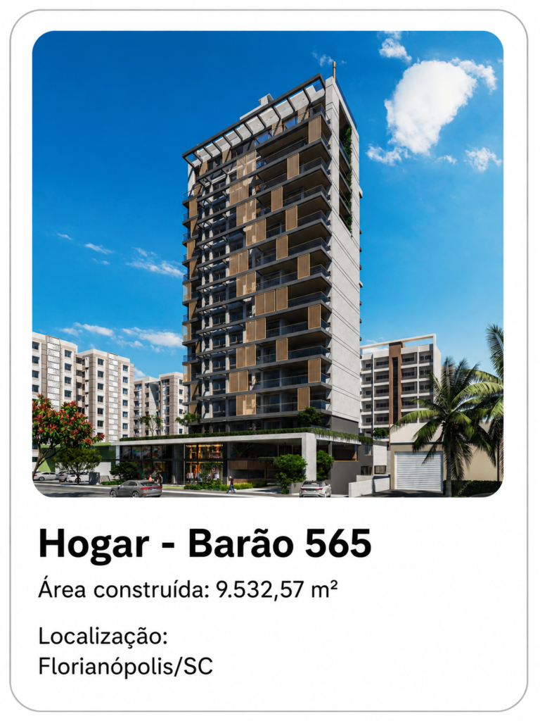Empreendimento Hogar - Barão 565: 9.532,57 m² construídos em Florianópolis/SC