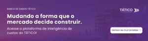 Banner do Banco de Dados Tático: plataforma de inteligência de custos para decisões de obra